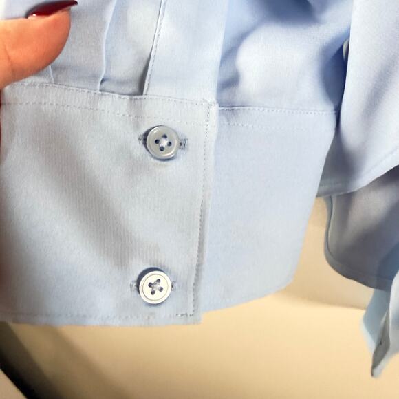 Lane Bryant Easy Collared Button-Down Shirt Blue Relaxed Casual Top Size 26/28 - Picture 5 of 8